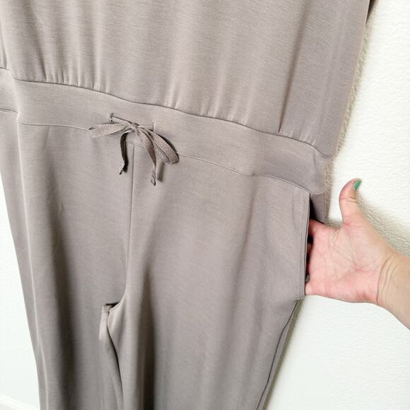 [Sarin Mathews] Coffee Gray Air Essentials Sleeveless Wide Leg Jumpsuit Size XXL - Picture 10 of 12